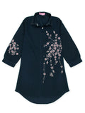Velvour Girls Cotton Embroidered Stitched Tunic-VG65-A