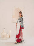 Stylish Collection Luxe Edit Poly Grip Silk Printed Stitched 3-Piece Suit-Roomi
