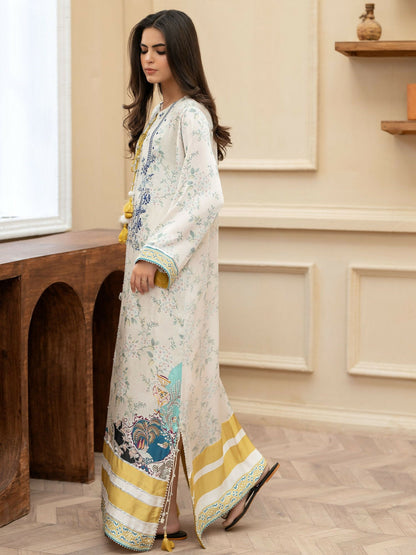 Shiza Hassan Miha Luxury Pret Satin Silk Printed 2-Piece Suit-Izel