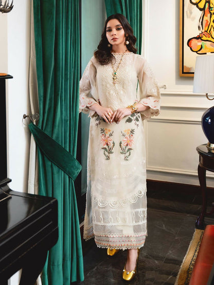 Shiza Hassan Aira Luxury Pret Cotton Net Embroidered Stitched 4-Piece Suit-Arila
