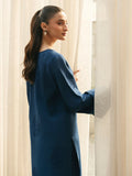 Mannat Clothing Suave Edit Raw Silk Embroidered Co-Ord Set-Nocturne