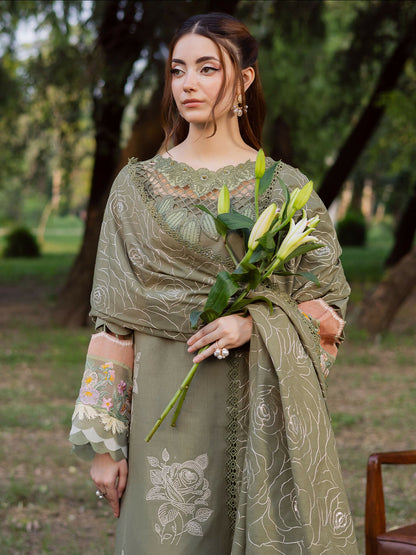Parishay Winterwood Tales Khaddar Embroidered Unstitched 3-Piece Suit- WW - 13