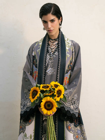 Binilyas Gulrukh Khaddar Embroidered Unstitched 3-Piece Suit-63-A