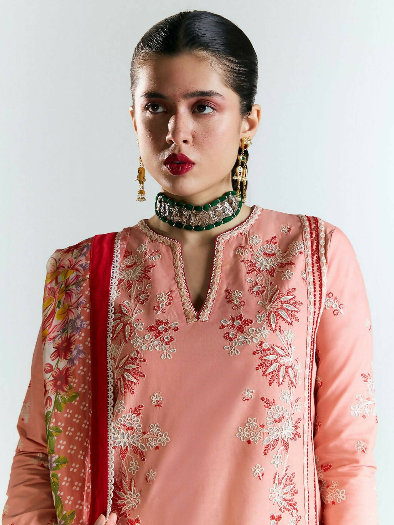 Jugnu by Hussain Rehar SS'25 Edit II Cotton Embroidered Unstitched 3-Piece Suit-BAHAR