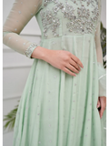 Allure By IH Lehr Chiffon Embroidered Lehenga-Matcha