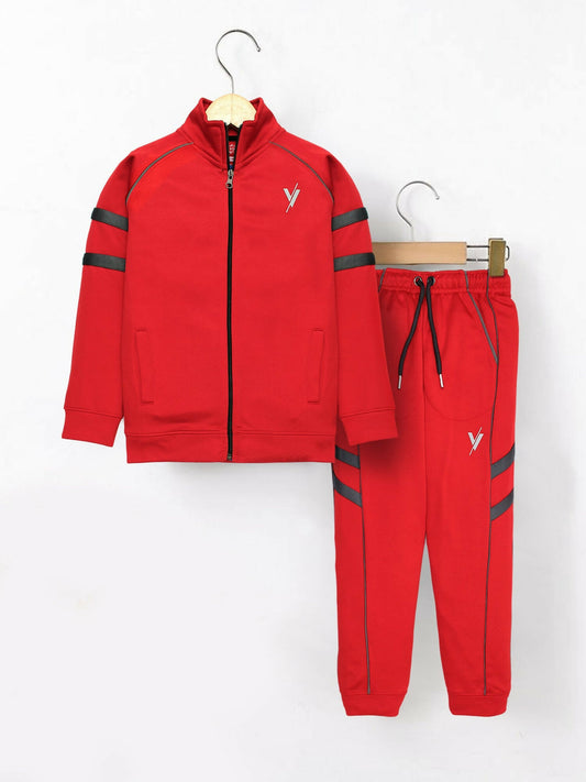 Red Velvour Winter Tracksuit-#VWT21-B