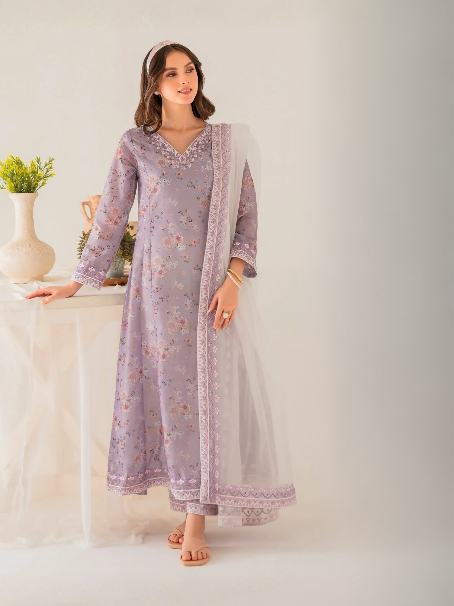 Panache Apparel Daily Essentials RTW Lawn Printed Embroidered Stitched Suit-Florentina