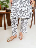 Stylish Collection Enchant Pret Linen Printed Co-Ord Set-Gulaab White