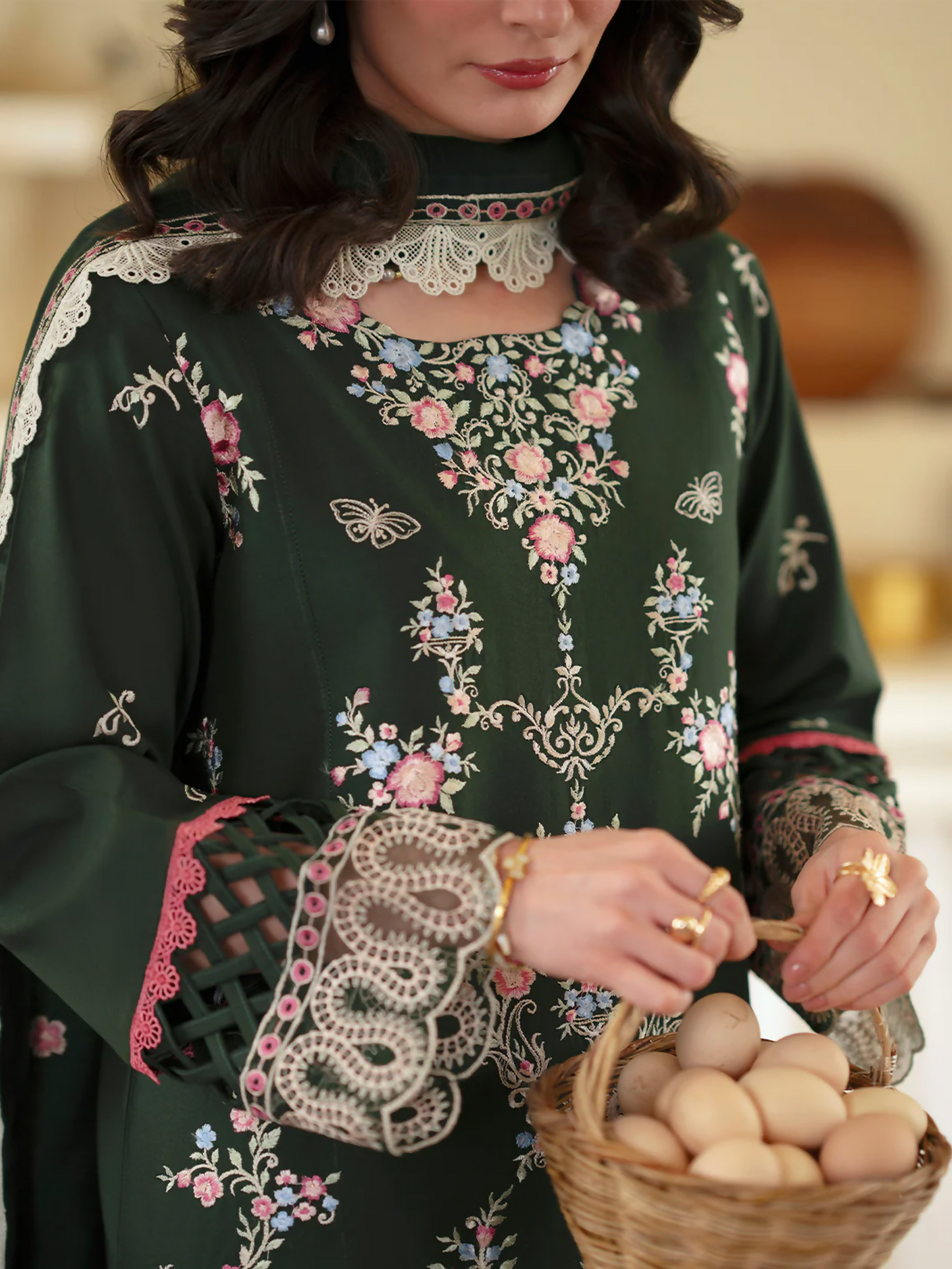 Mahnur Ember Lawn Embroidered Unstitched 3-Piece Suit-EM-011