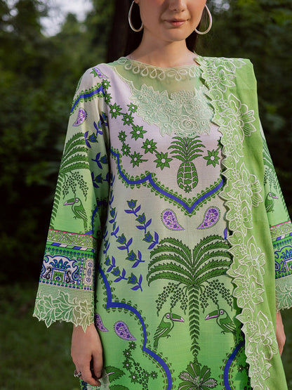 Mahnur Gardenia Khaddar Embroidered Unstitched 3-Piece Suit-GR-07