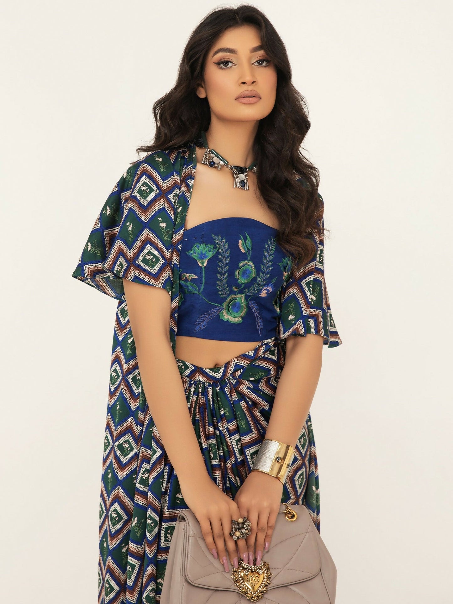 Shiza Hassan SH West Blended Silk Embroiderd Co-Ord Set-Syera