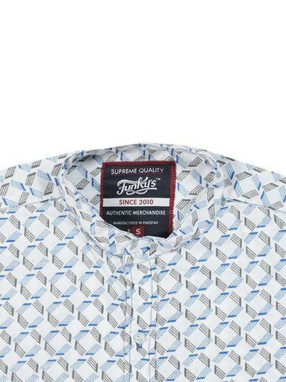 Funky’s Printed Rage Grey Lift Shirt-10234