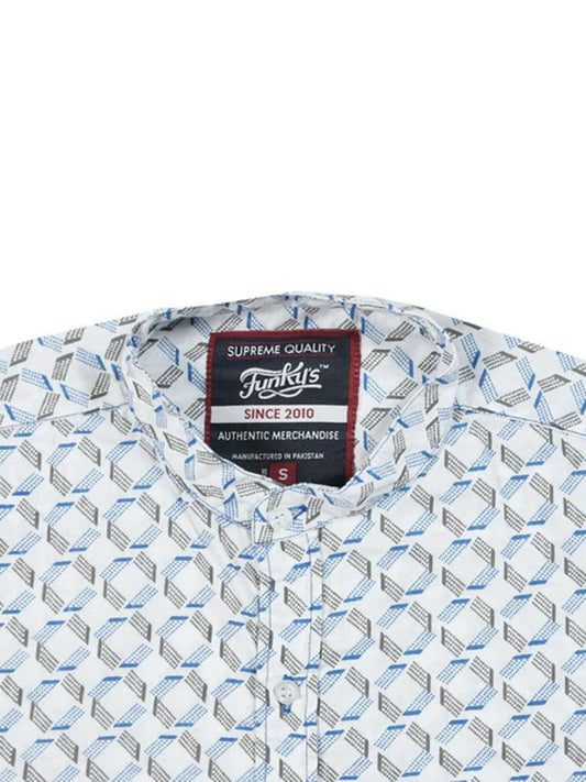 Funky’s Printed Rage Grey Lift Shirt-10234