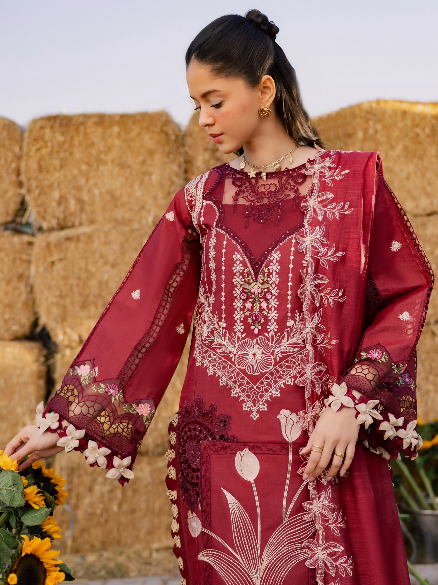 Parishay Summer Queen Vol 2 Lawn Embroidered Stitched 3-Piece Suit-SQU-10