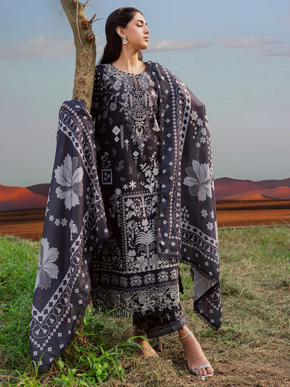 Parishay Rang e Sarma Khaddar Embroidered Stitched 3-Piece Suit-SAR-07