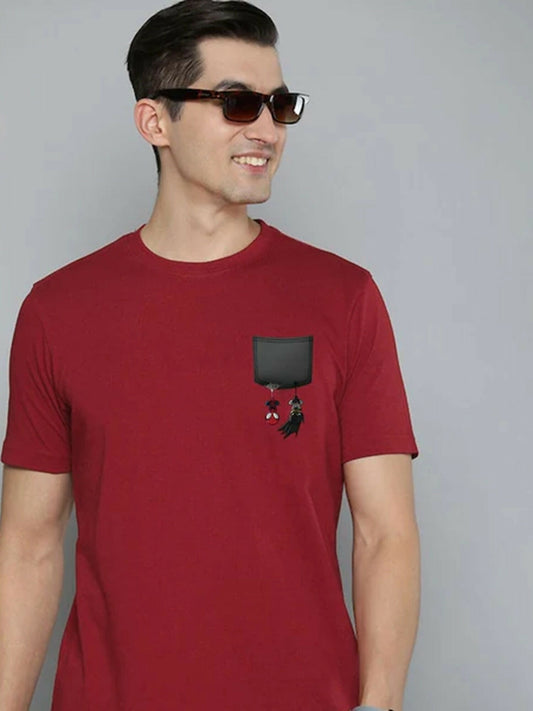 Maroon Jupiter Printed Marvel Graphic Tee-Shirt-14475