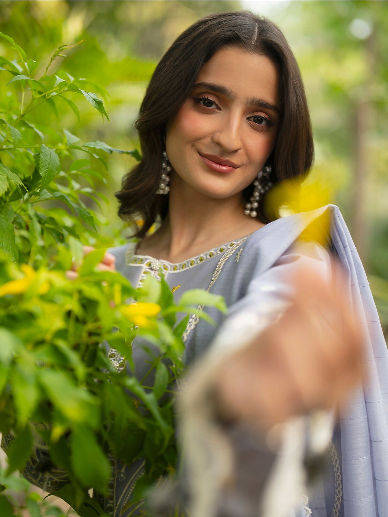 Mahnur Angan Lawn'26 Embroidered Unstitched 3-Piece Suit-AN-006