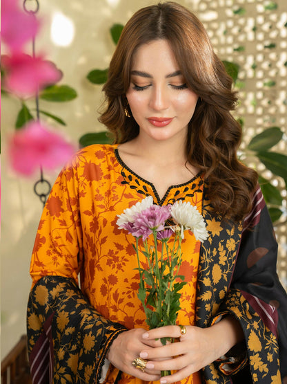 Panache Apparel Khaddar Embroidered Stitched Suit-Sienna