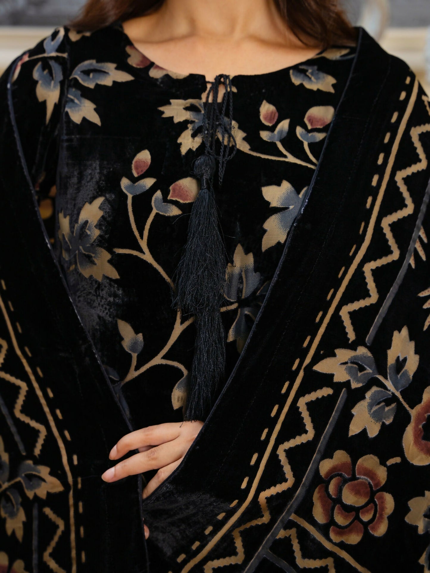 Noori Palachi Embossed Printed Unstitched 3-Piece Suit