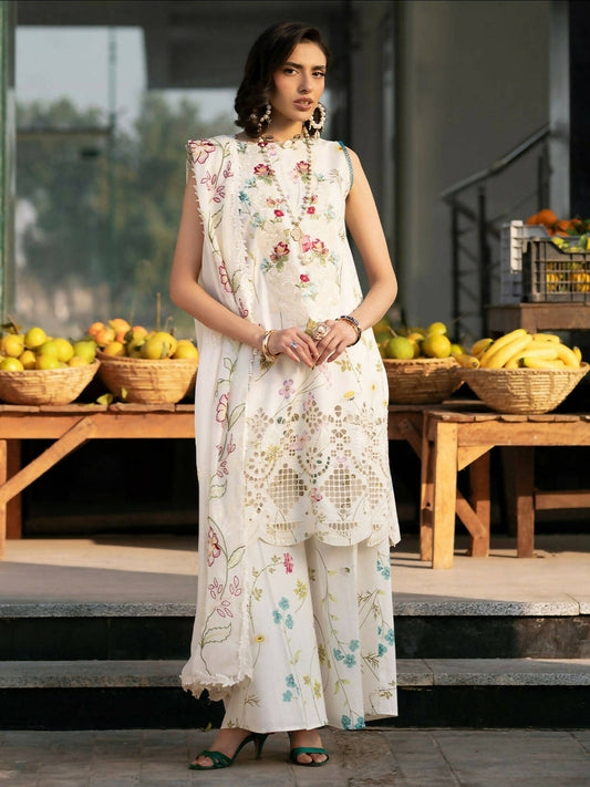 Mahnur Broadway Luxury Lawn'26 Embroidered Unstitched 3-Piece Suit-BW-002