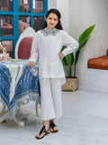 Velvour Girls Cotton Embroidered Stitched 2-Piece Suit-VG119-A