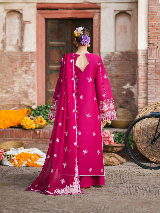 Mahnur Gul Luxury Lawn'26 Embroidered Unstitched 3-Piece Suit-G-001