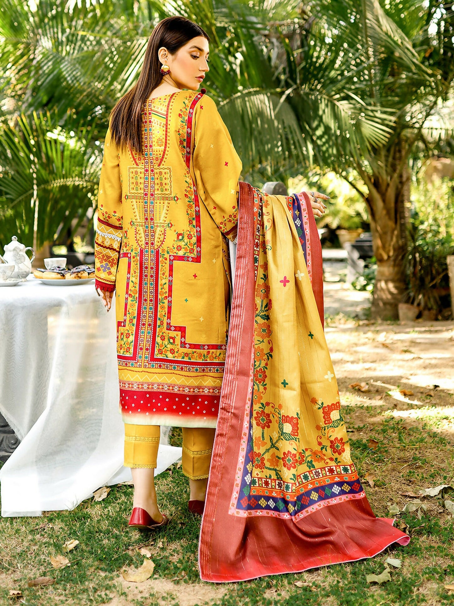 Binilyas Kotail Embroidered Unstitched 3-Piece Suit-763-A
