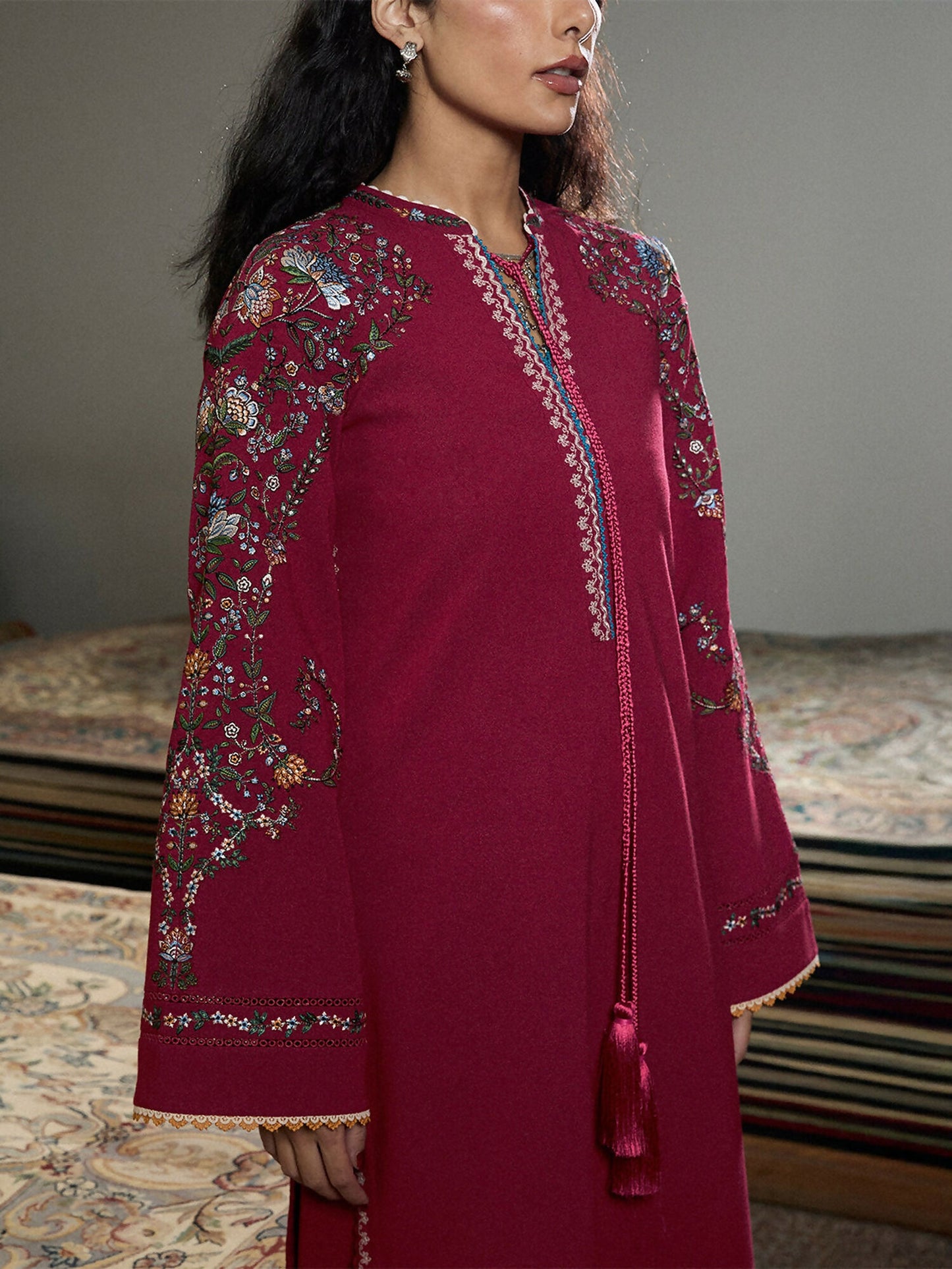 Jugnu by Hussain Rehar Karandi AW 25 - Edit III Embroidered Unstitched 3-Piece Suit-Hasti