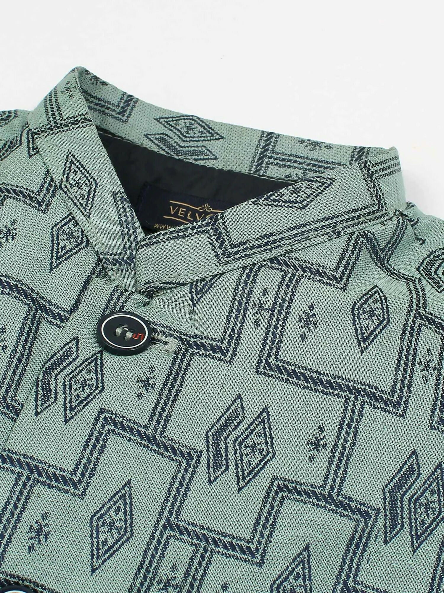 Velvour Boys Jacquard Printed Waistcoat-VW06-B