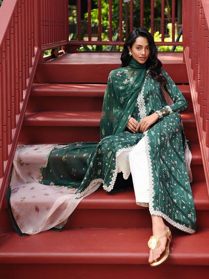 Qalamkar Qprints Lawn'26 Embroidered Unstitched 3-Piece Suit-AX-09-(B)-Greer