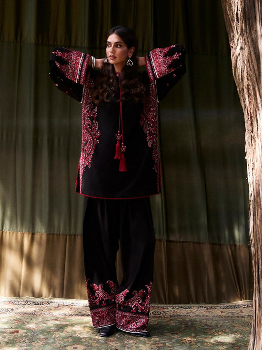 Jugnu By Hussain Rehar AW 25 - Edit I Karandi Embroidered Stitched 2-Piece Suit-Banhi