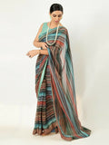 Imran Aftab Chiffon Printed Unstitched Saree-IASC 09