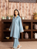 Panache Apparel Winter Core Linen Embroidered Stitched Suit-Bluff