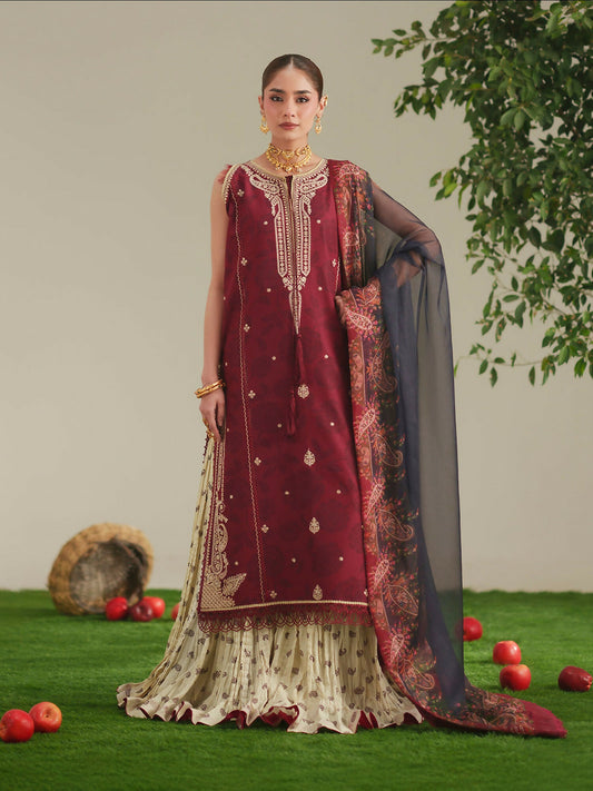 Binilyas Jojo Summer'26 Lawn Embroidered Unstitched 3-Piece Suit-84B