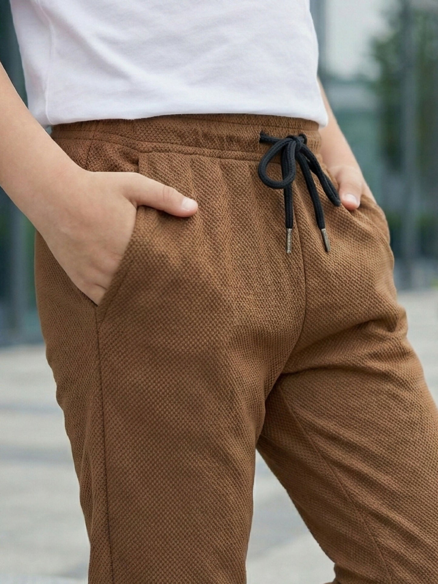 Velvour Imported Popcorn Trouser-VWT45-AT