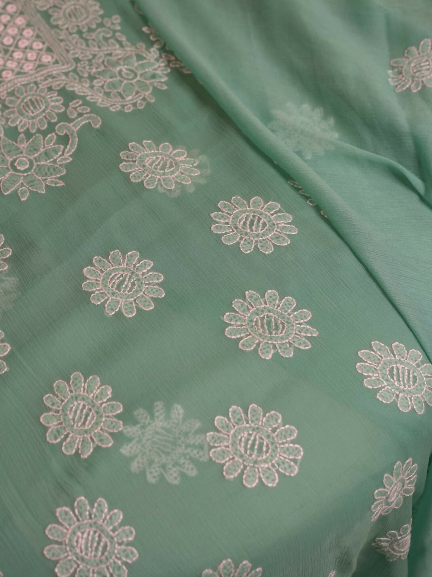 AB Hand Embroideries Chiffon Embroidered Unstitched 2-Piece Suit