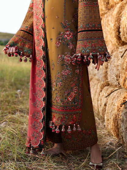 Hussain Rehar Khaddar'25 Embroidered Unstitched 3-Piece Suit-Gitiara