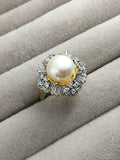 H&A Jewellery 18K Gold Polished Pearl Ring