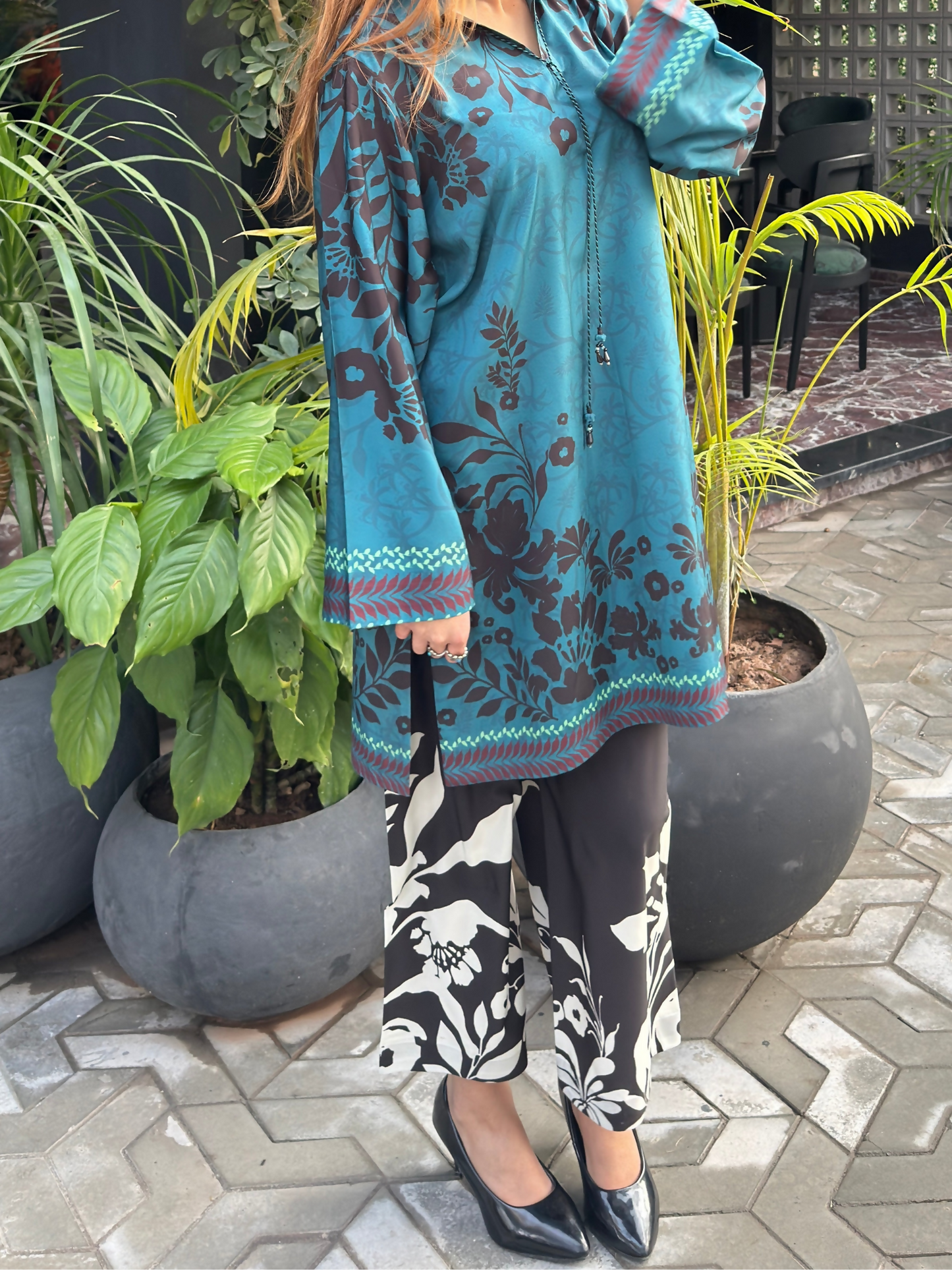 Sehrish Kanwal K-Ord Crepe Printed Co-Ord Set-Verde