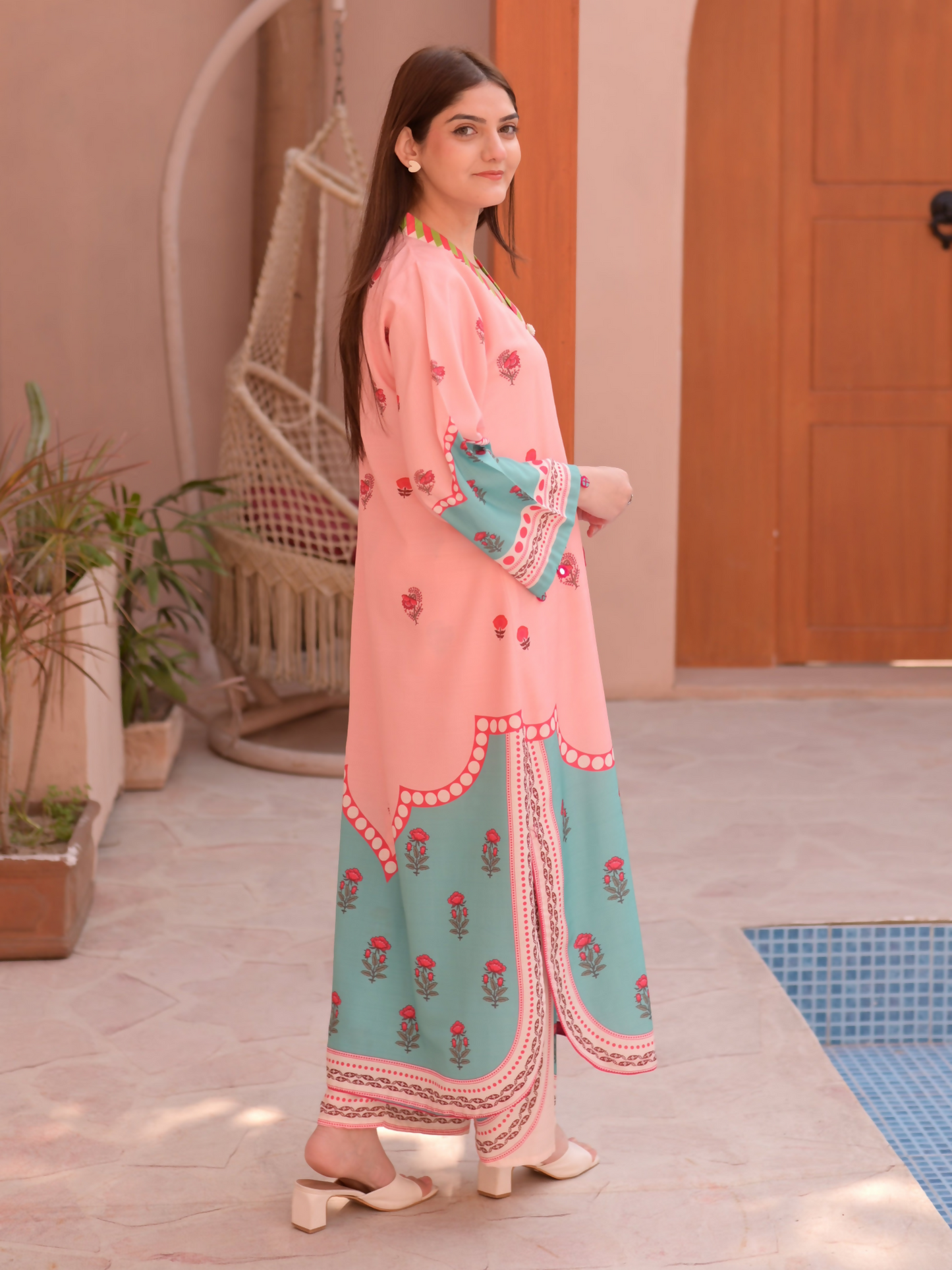 MH Cloth House Poly Lawn Printed Stitched 2-Piece Suit-Dilafroz