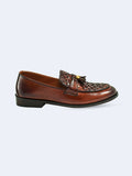 Shazif Handwoven Leather Loafers – Luxe Weave Tassel