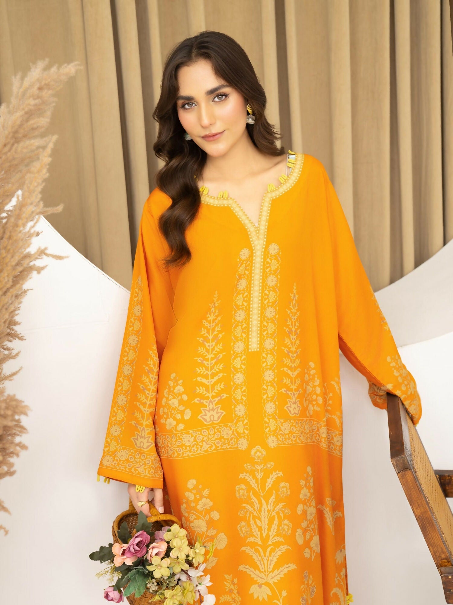 Panache Apparel Florise Lawn Printed Shirt-Marivelle