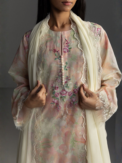 COCO by Zara Shahjahan Lawn'26 Embroidered Unstitched 3-Piece Suit-Aira-6B