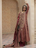 Shiza Hassan Chap Tilak Formals Pure Tusser Silk Embroidered Stitched 3-Piece Suit–Crimson