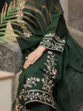 Tehzeeb Libas Linen Embroidered Stitched 2-Piece Suit-Adaab