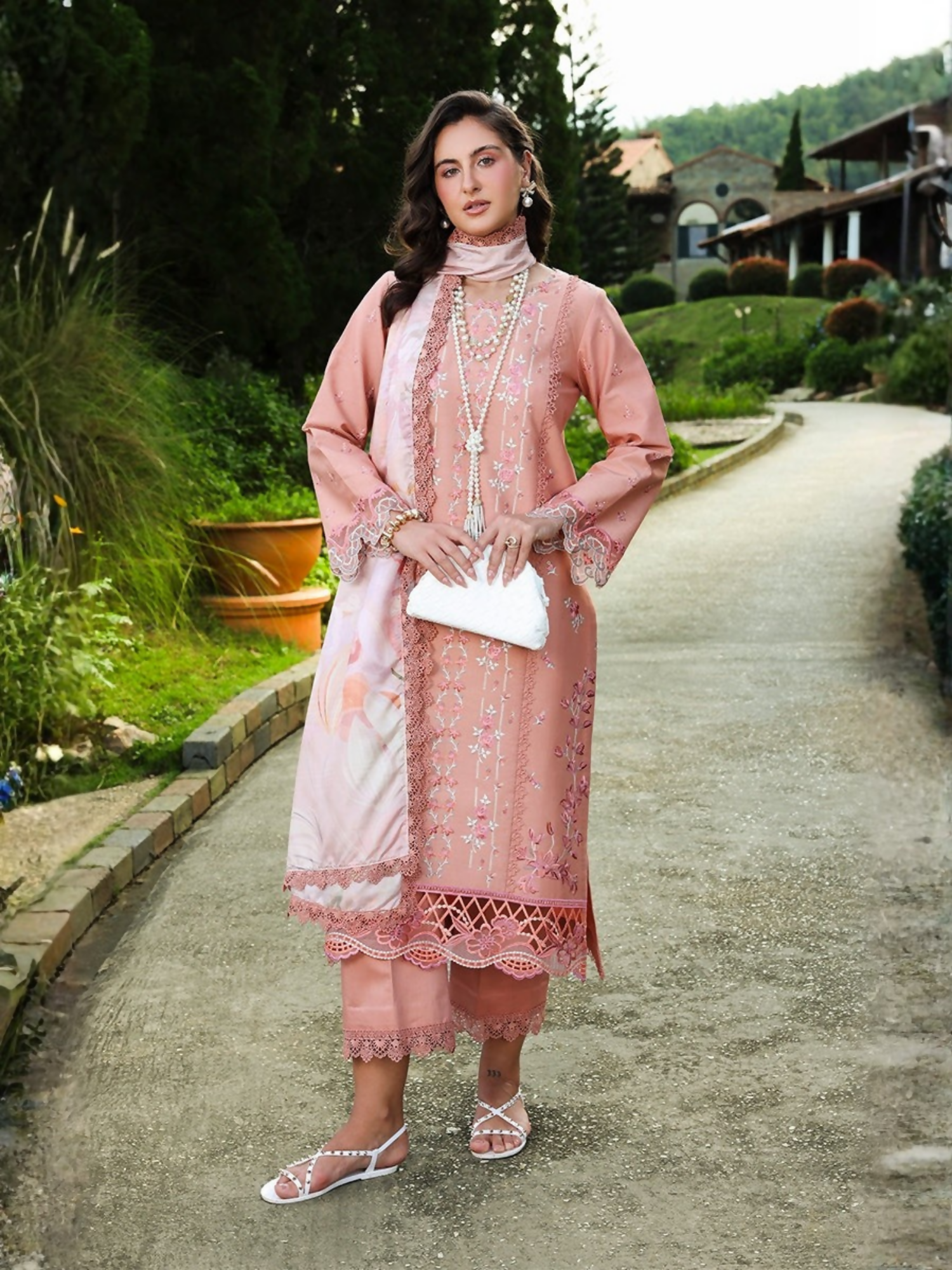 Rang Rasiya Florence Summer Edit'26 Lawn Embroidered Unstitched 3-Piece Suit-Aalen