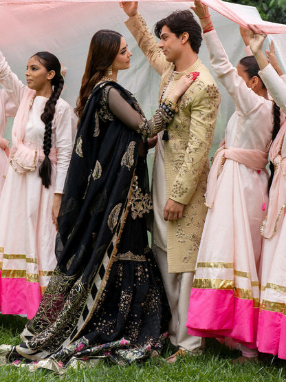 Parishay Ranibagh Luxury Formals Organza Embroidered Stitched 3-Piece Suit-Zariya