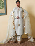 Hussain Rehar Pret SS'25 Raw Silk Embellished Stitched 3-Piece Suit-Miage