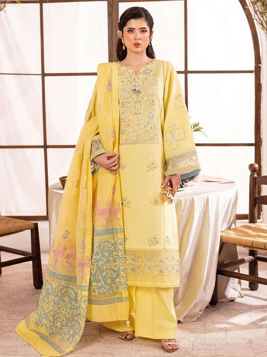 Shurooq L’amore Lawn Embroidered Stitched 3-Piece Suit-Penelope