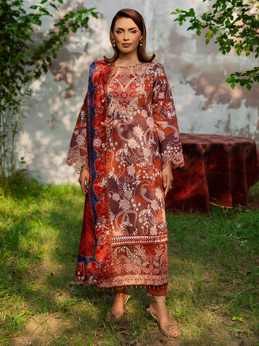 Parishay Rang e Sarma Khaddar Embroidered Unstitched 3-Piece Suit-SAR-02